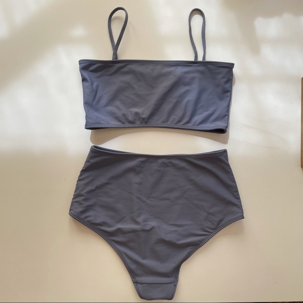 Nu swim high rise bottom and straight top!